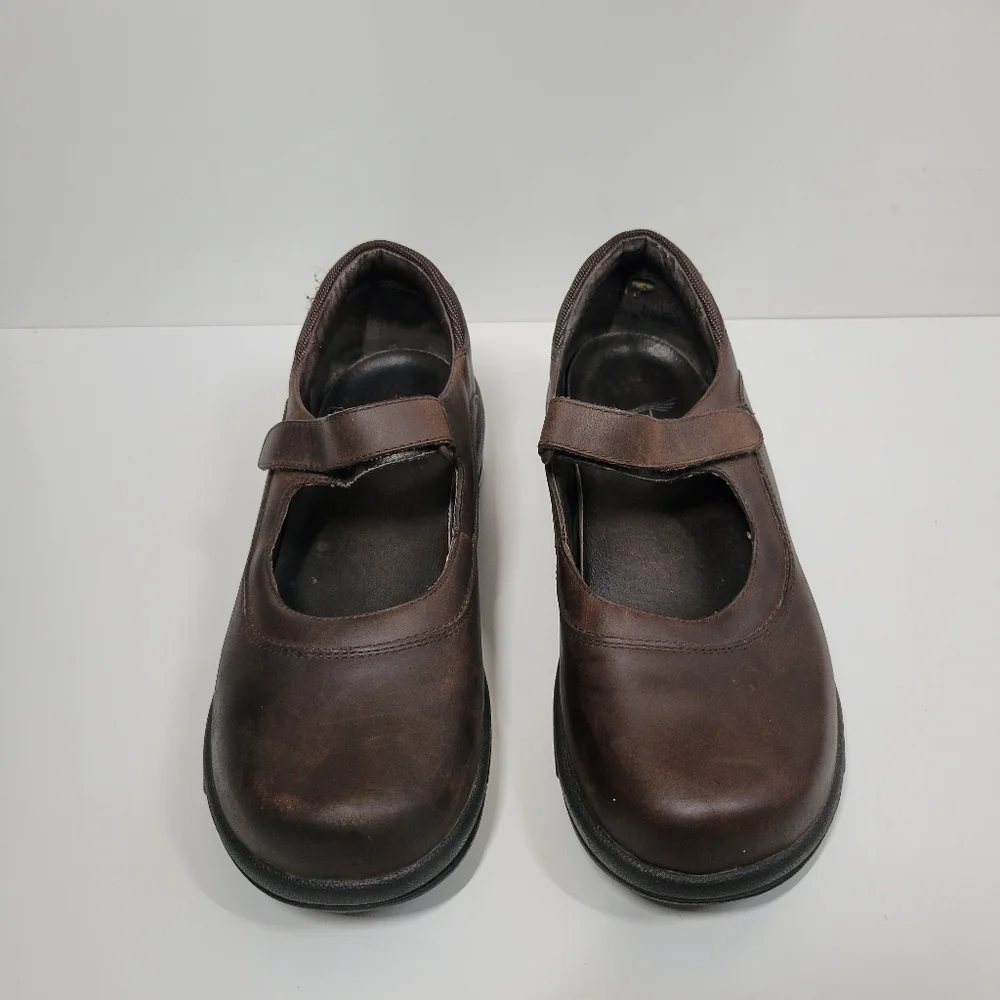 Dansko Marah Brown Leather Mary Jane Clog Comfort Shoes Women Size 7.5 EU 38 - Picture 2 of 5